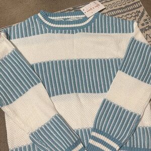 Wild Fable Blue and White Striped Sweater